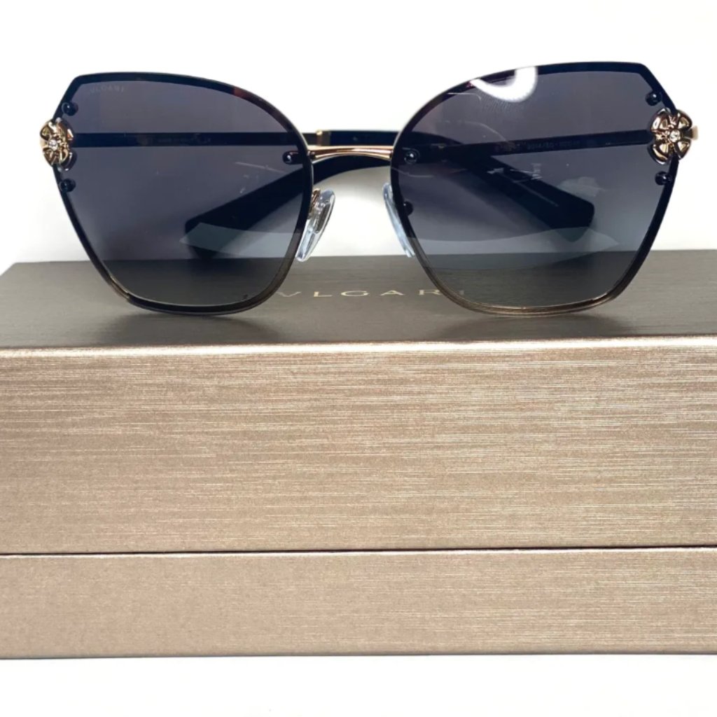 Gold Grey Bvlgari Sunglasses